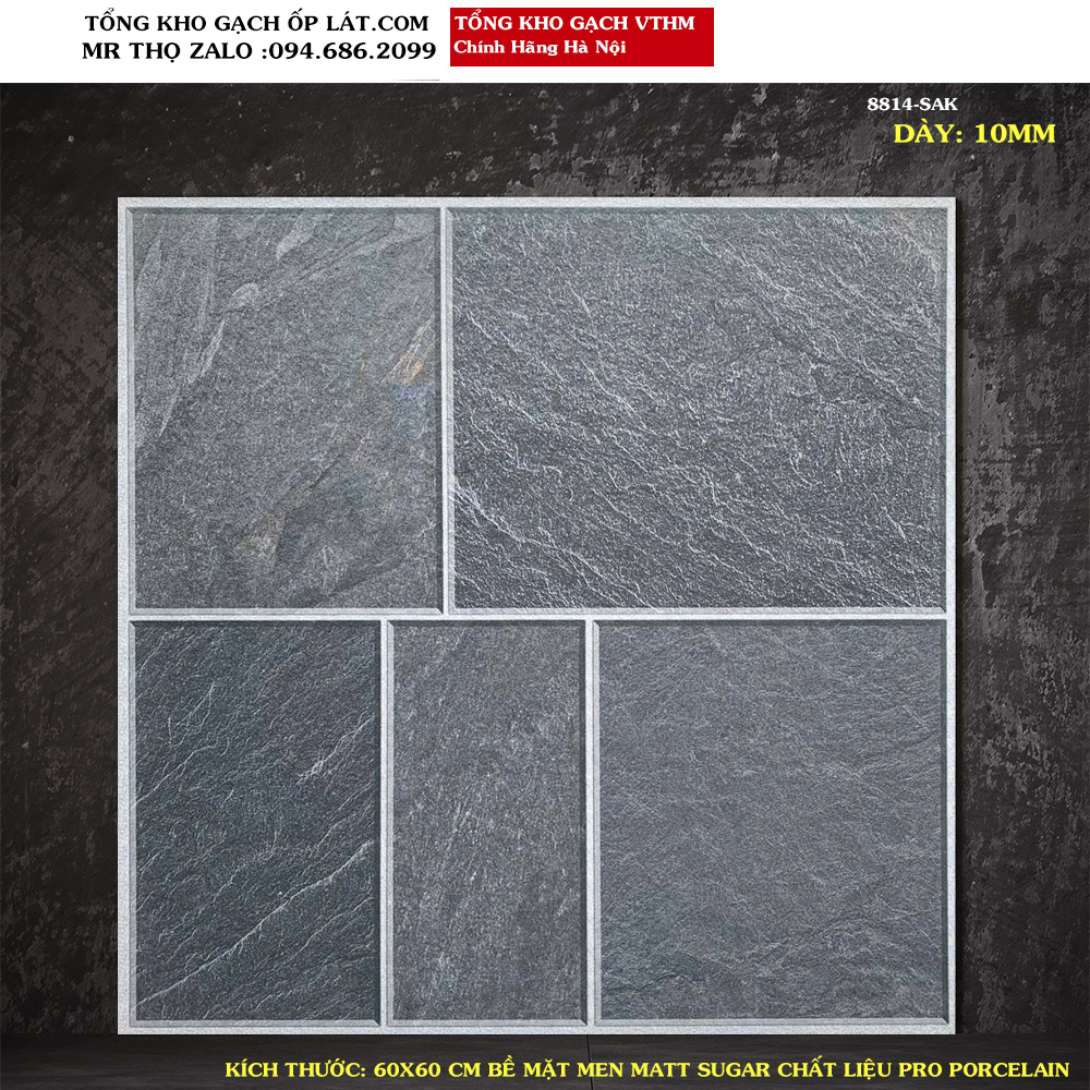 Gạch lát sân vườn 60x60 VINCERA 8814 Loại 1